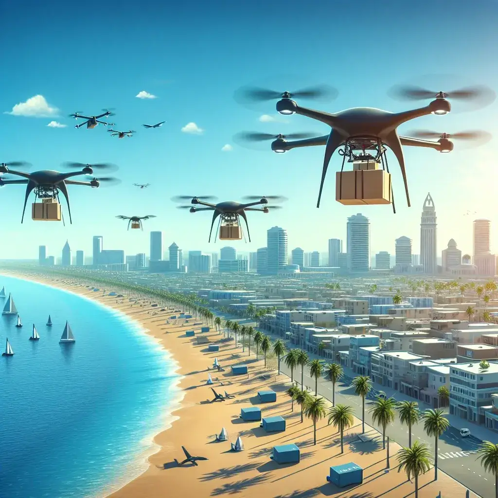Empresas de Delivery Testam Drones Autônomos em Cidades Litorâneas